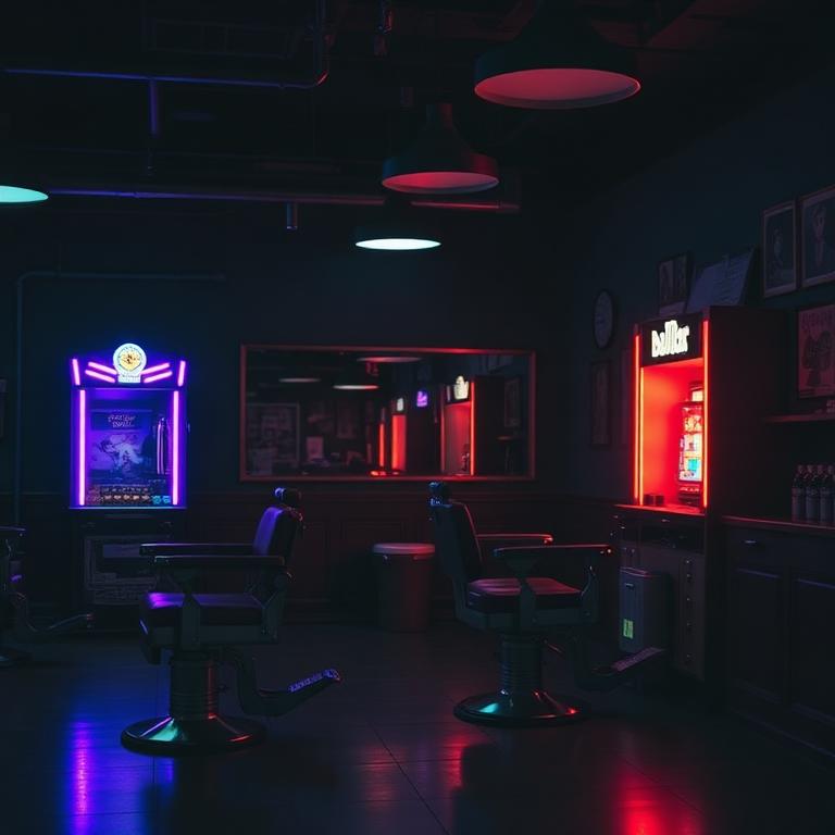 Arcade machine in barbershops